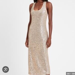 Banana Republic Sequin Midi Dress NWT